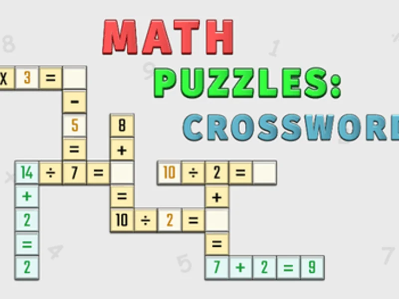 Math Puzzles: Crosswords - Play free online Arcade game
