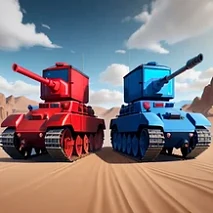 Blue Vs Red Tanks Action Blue Vs Red Tanks Action - Game screenshot