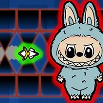 Labubu Wave Geometry Dash Action Labubu Wave Geometry Dash Action - Game screenshot