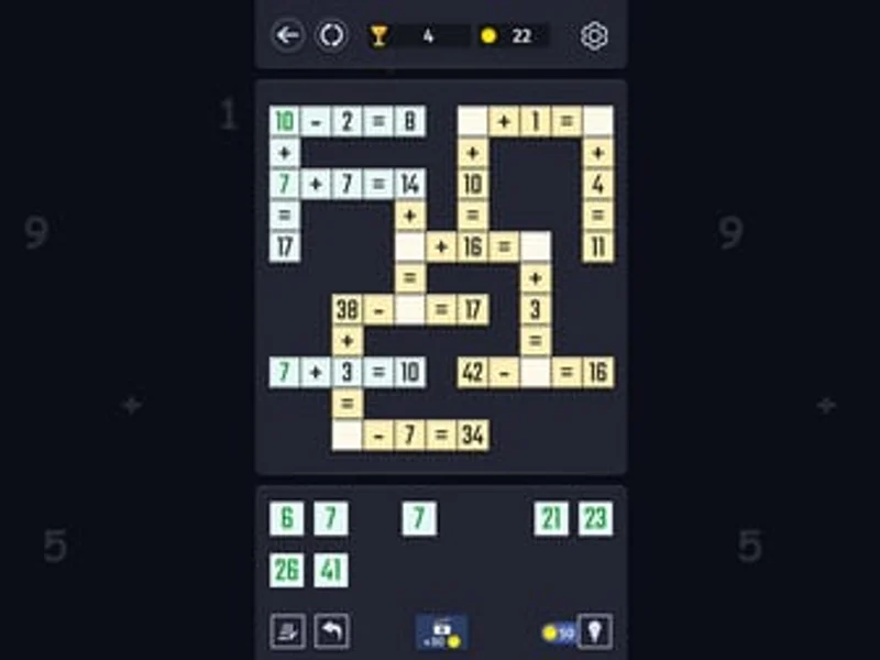 Math Puzzles Crosswords Gameplay - Game screenshot