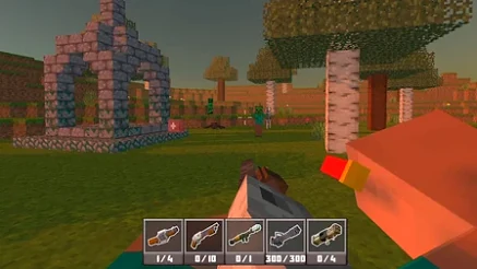 Shooter Craft Zombie Apocalypse Level - Game screenshot
