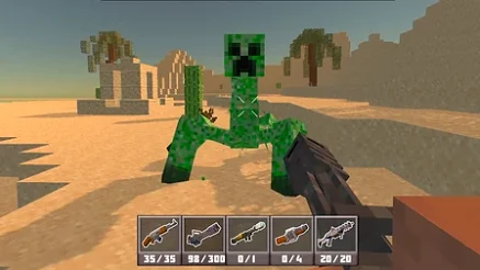 Shooter Craft Zombie Apocalypse Multiplayer - Game screenshot