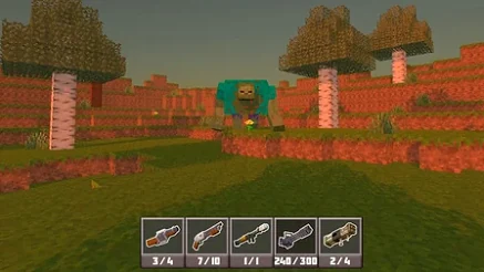 Shooter Craft Zombie Apocalypse Power Ups - Game screenshot